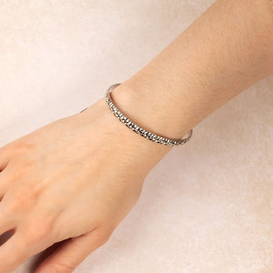 Sterling Silver Honeycomb Elements Bangle