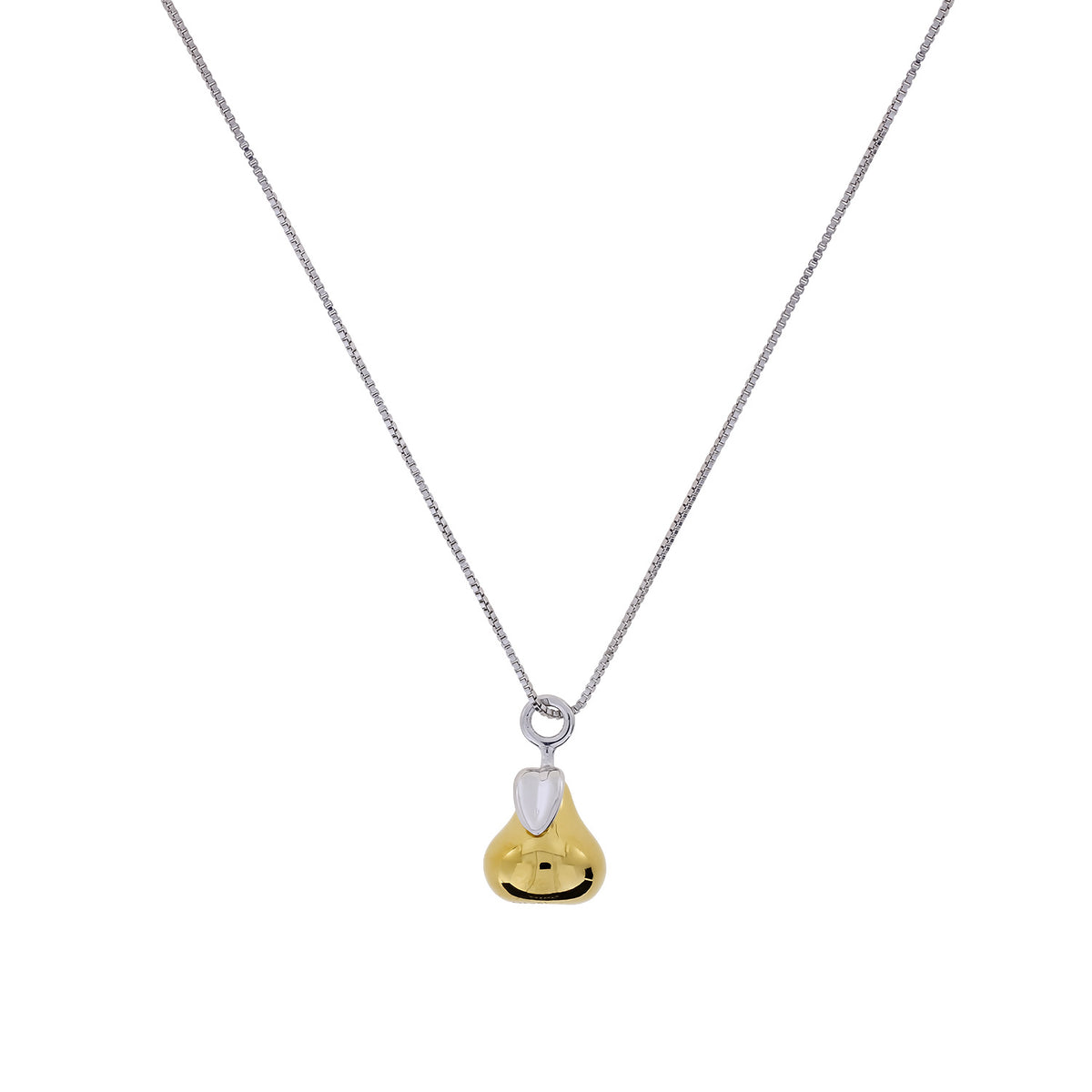 Sterling Silver &amp; Yellow Gold Vermeil Pear Pendant