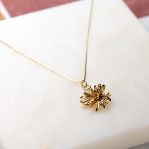 November - 9 Carat Gold Chrysanthemum Pendant