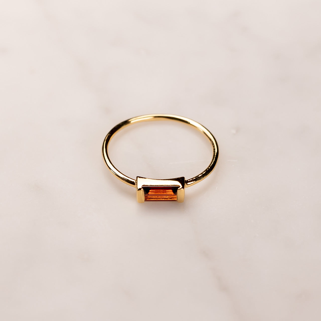 Garnet baguette outlet ring