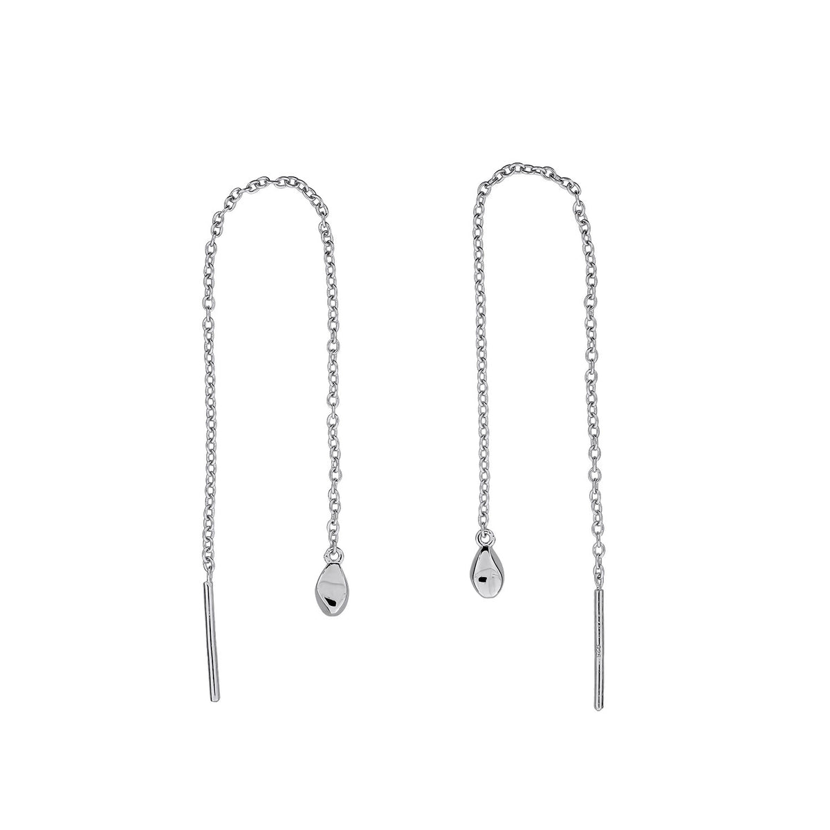 Cloudburst Raindrops Threader Earrings