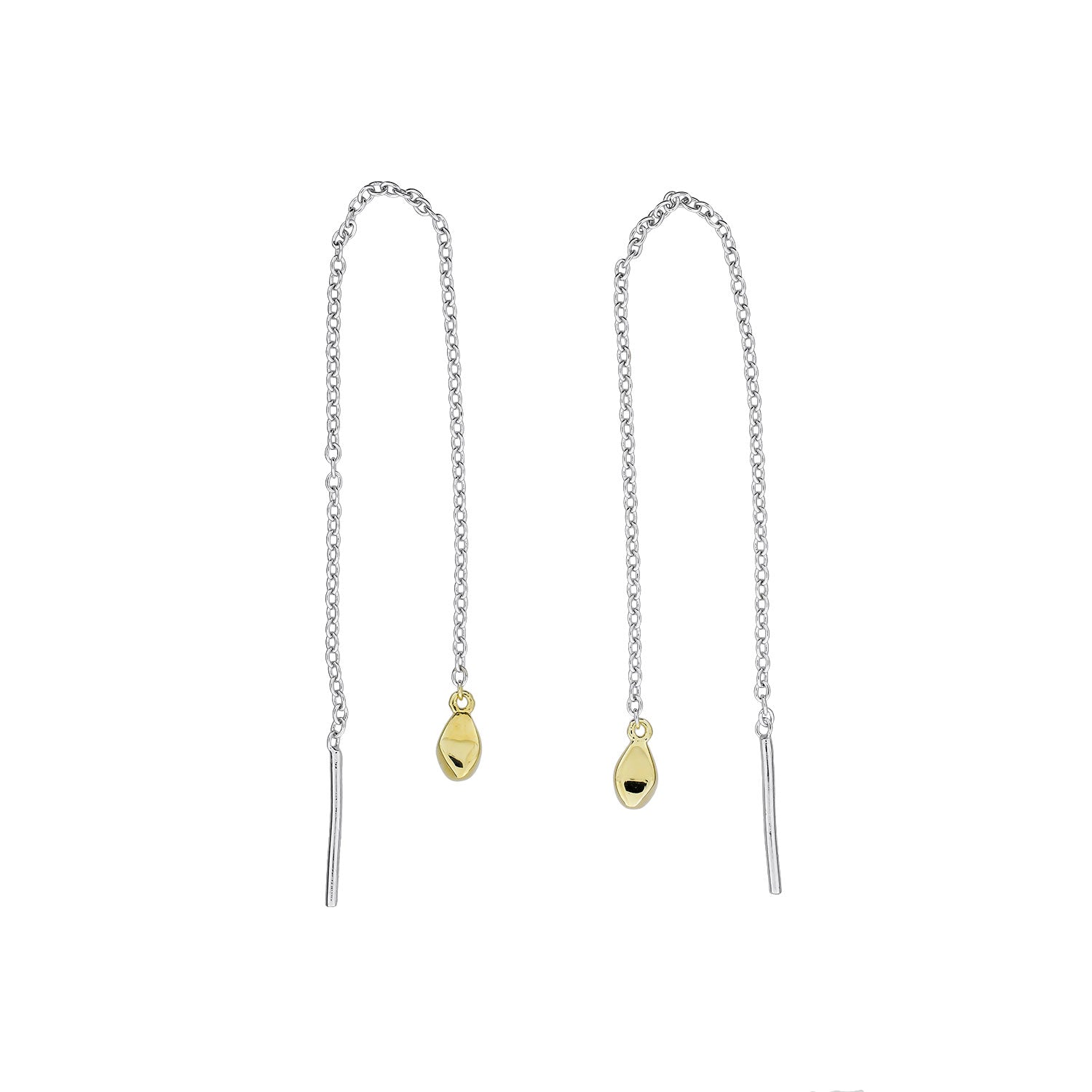 Cloudburst Raindrops Threader Earrings