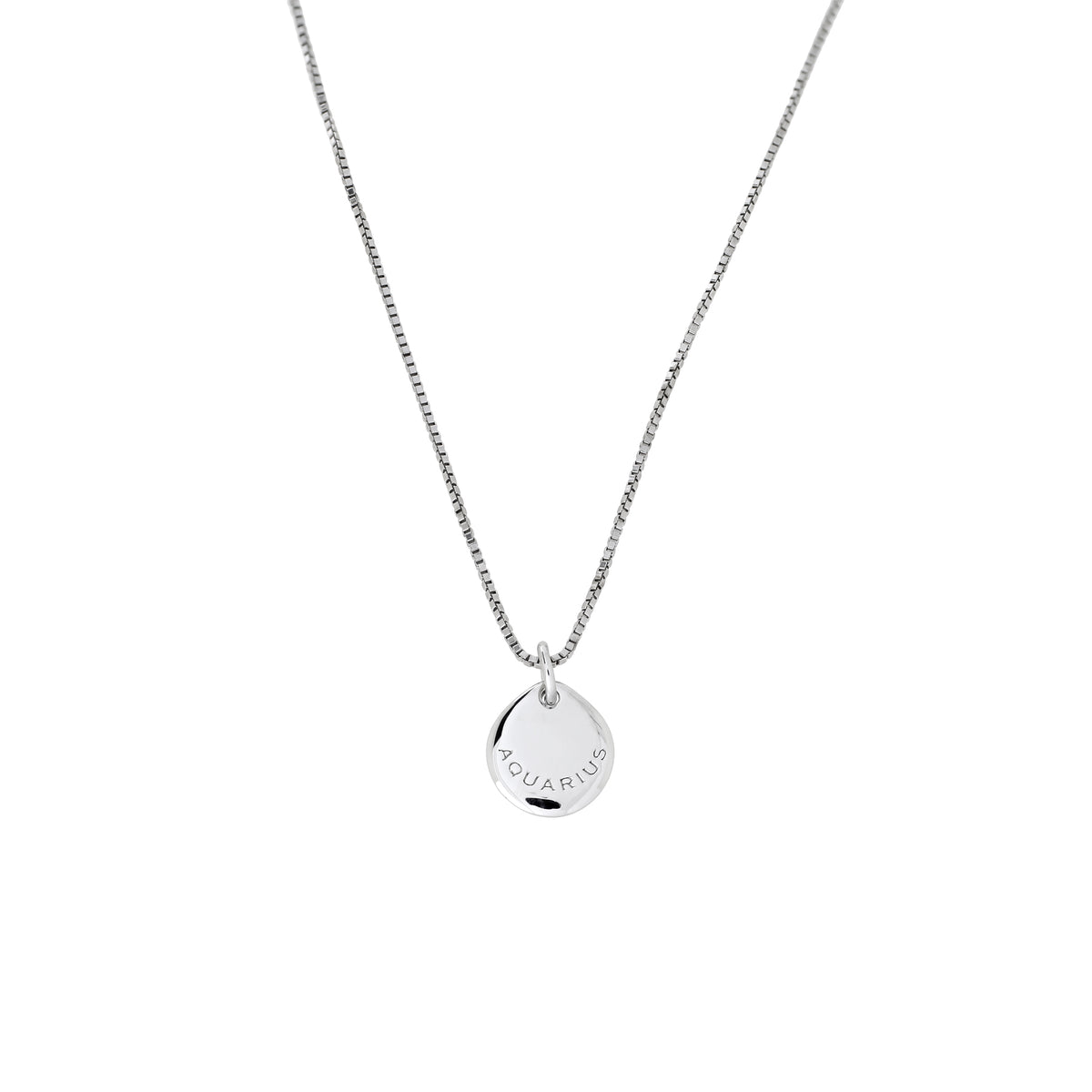 Silver Aquarius Zodiac Pendant