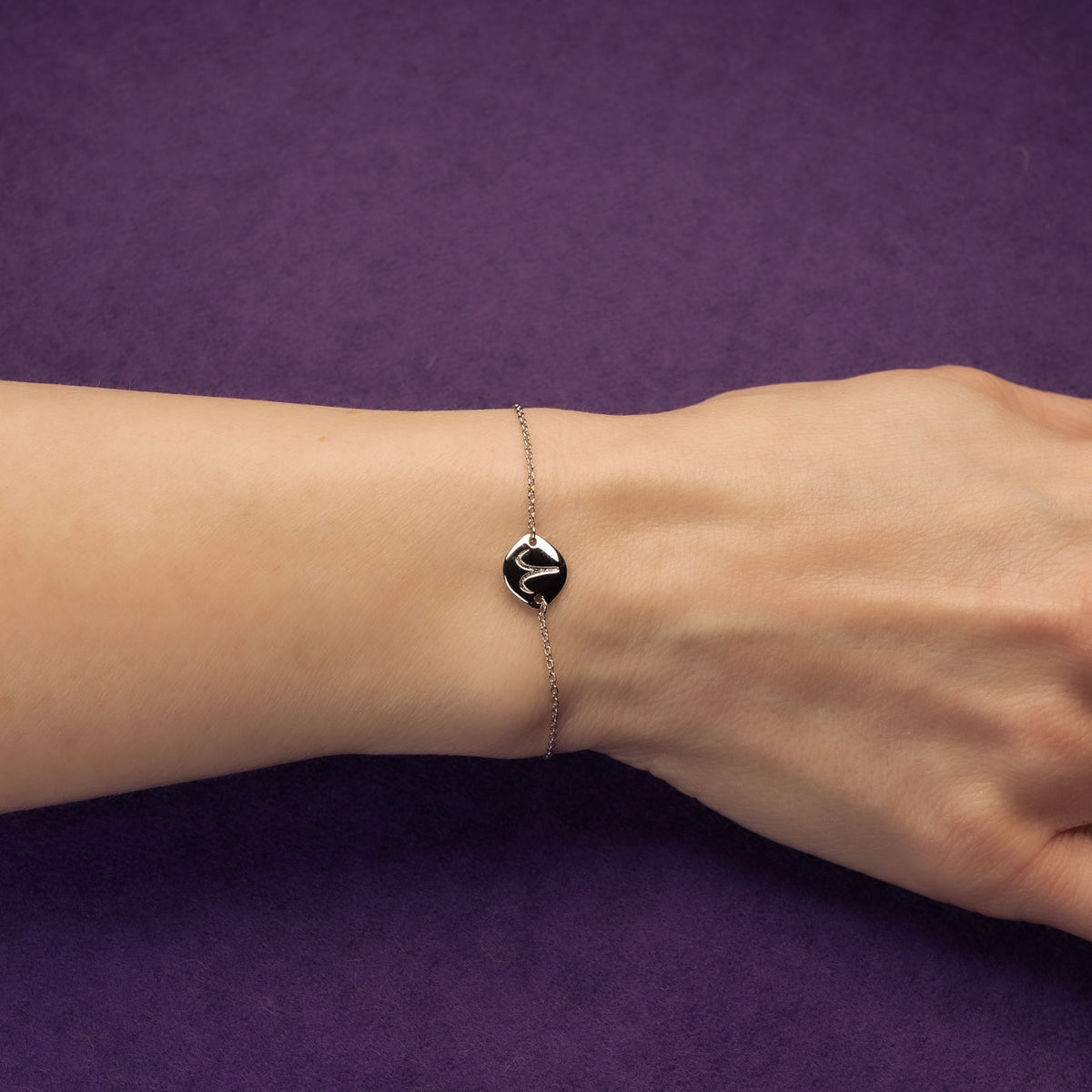 Silver Aries Zodiac Adjustable Bracelet