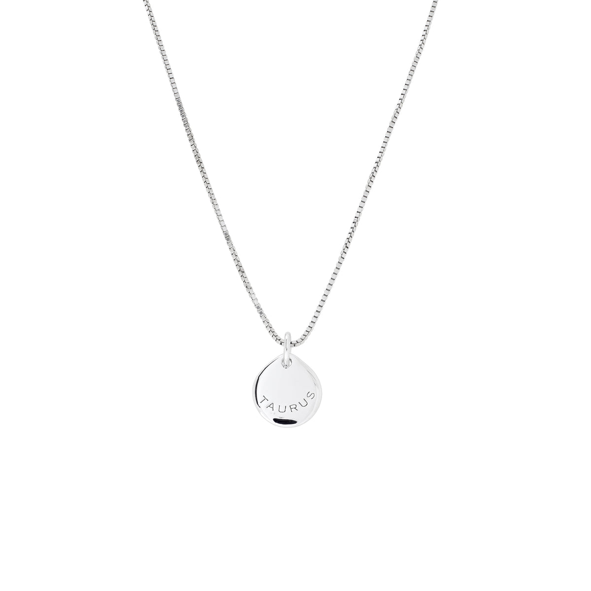Silver Taurus Zodiac Pendant
