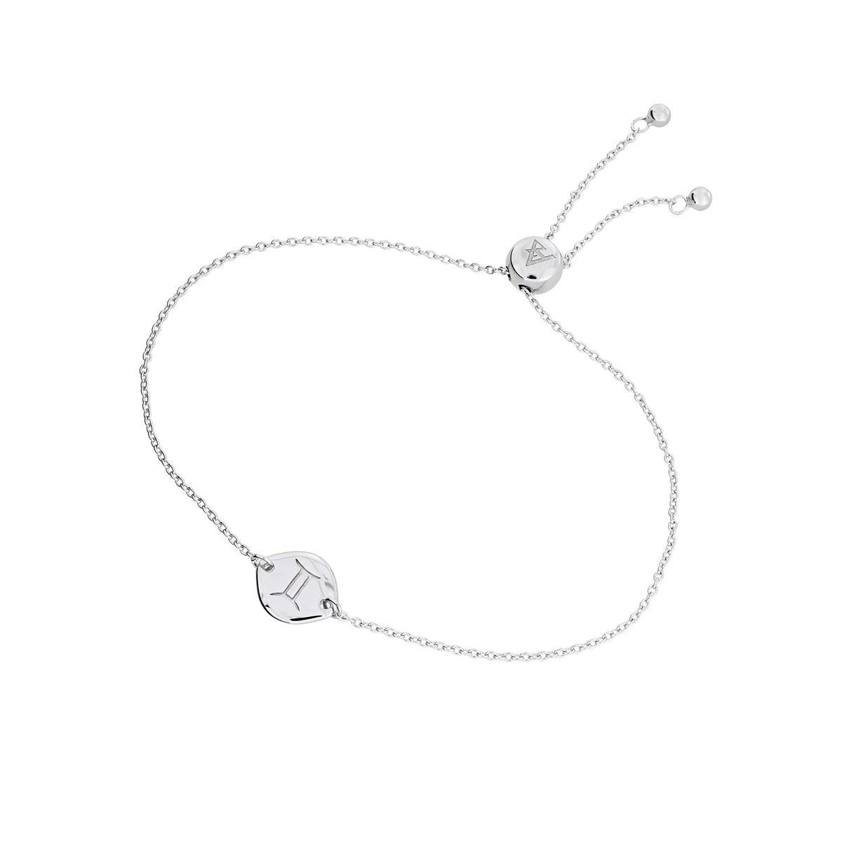 Silver Gemini Zodiac Adjustable Bracelet