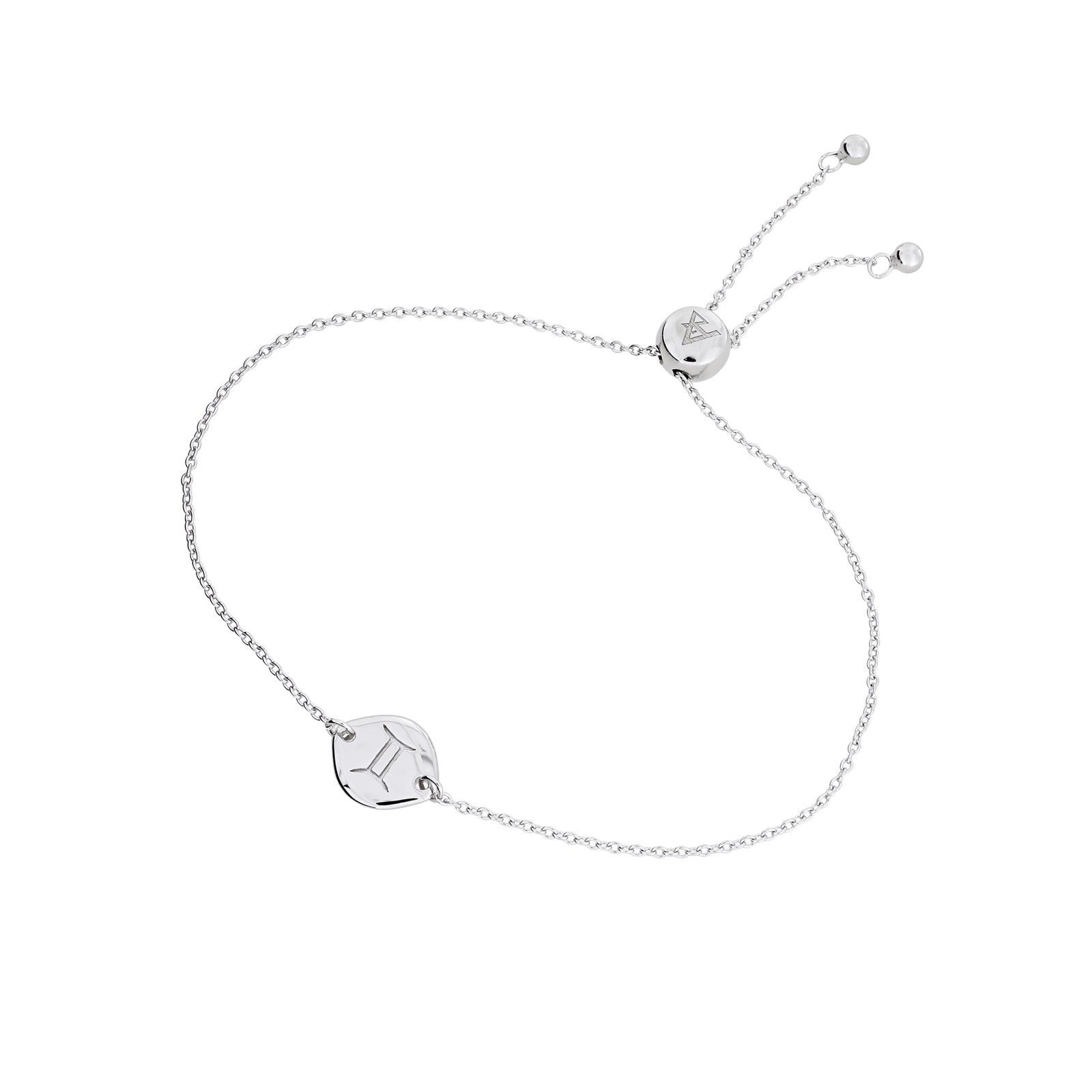 Silver Gemini Zodiac Adjustable Bracelet