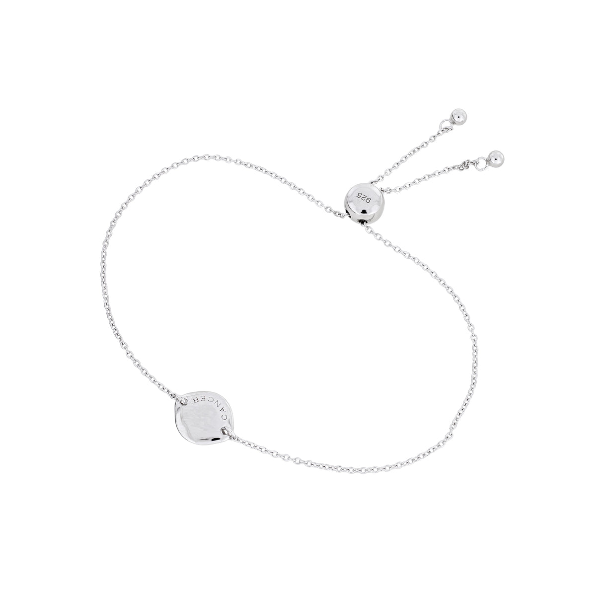Silver Cancer Zodiac Adjustable Bracelet