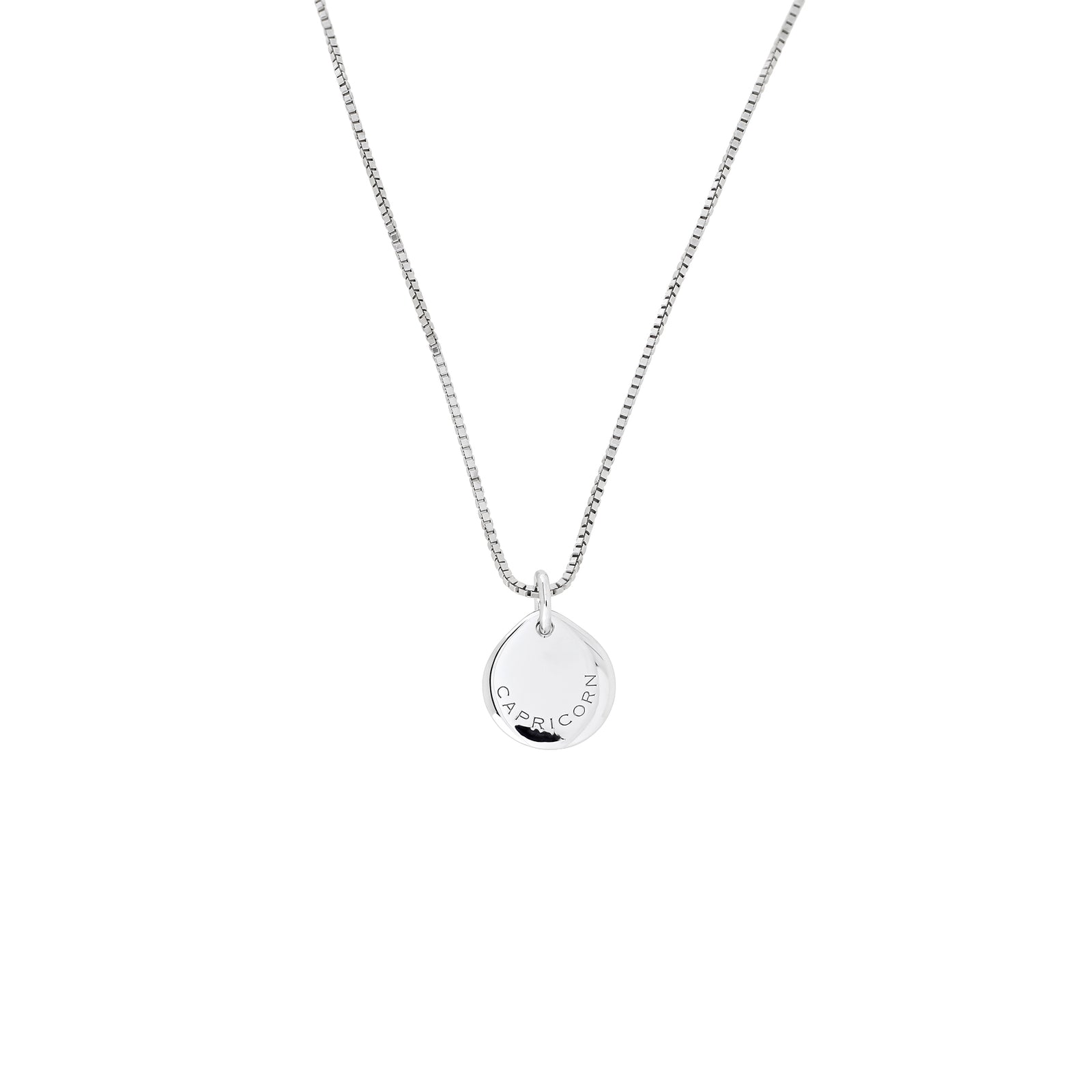 Silver Capricorn Zodiac Pendant