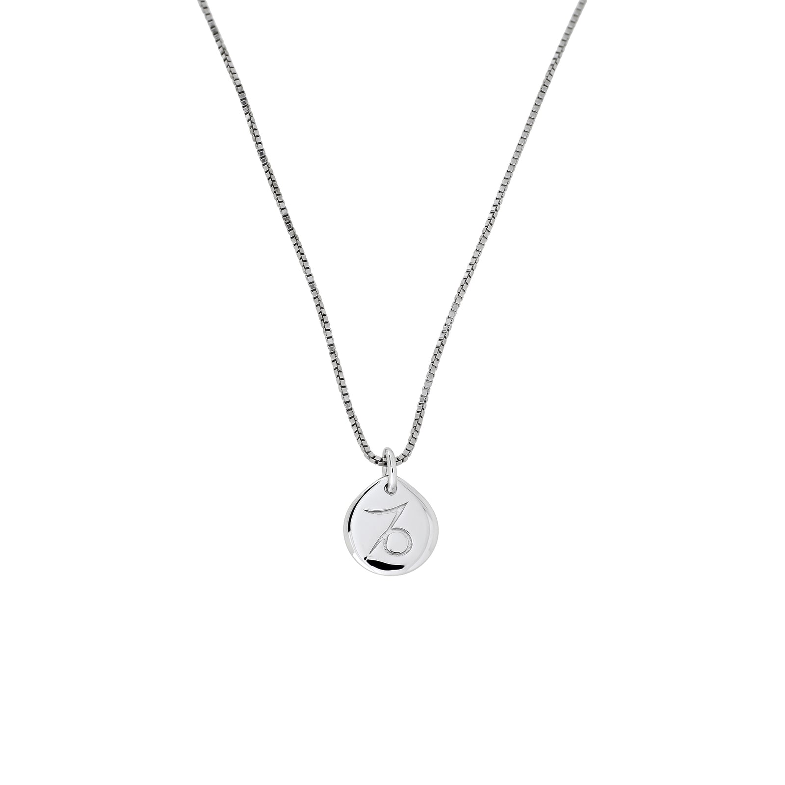 Silver Capricorn Zodiac Pendant