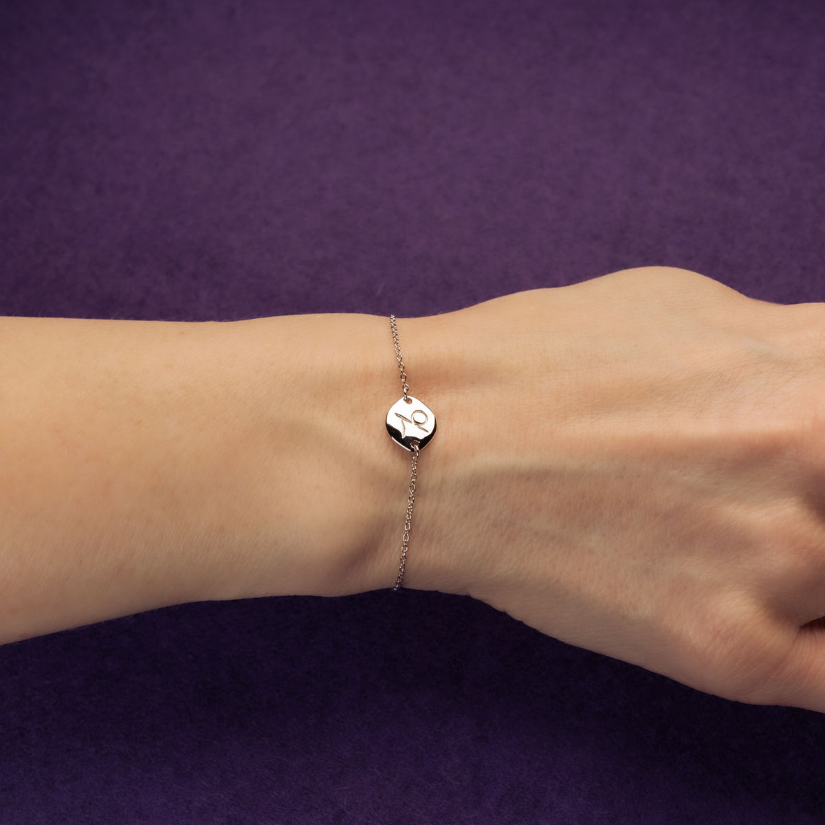 Silver Capricorn Zodiac Adjustable Bracelet