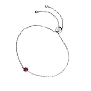 July Birthstone Bracelet - Corundum Ruby