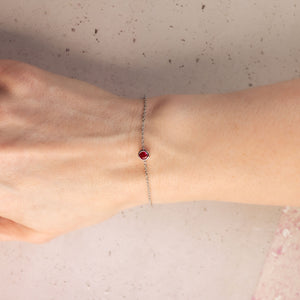 July Birthstone Bracelet - Corundum Ruby