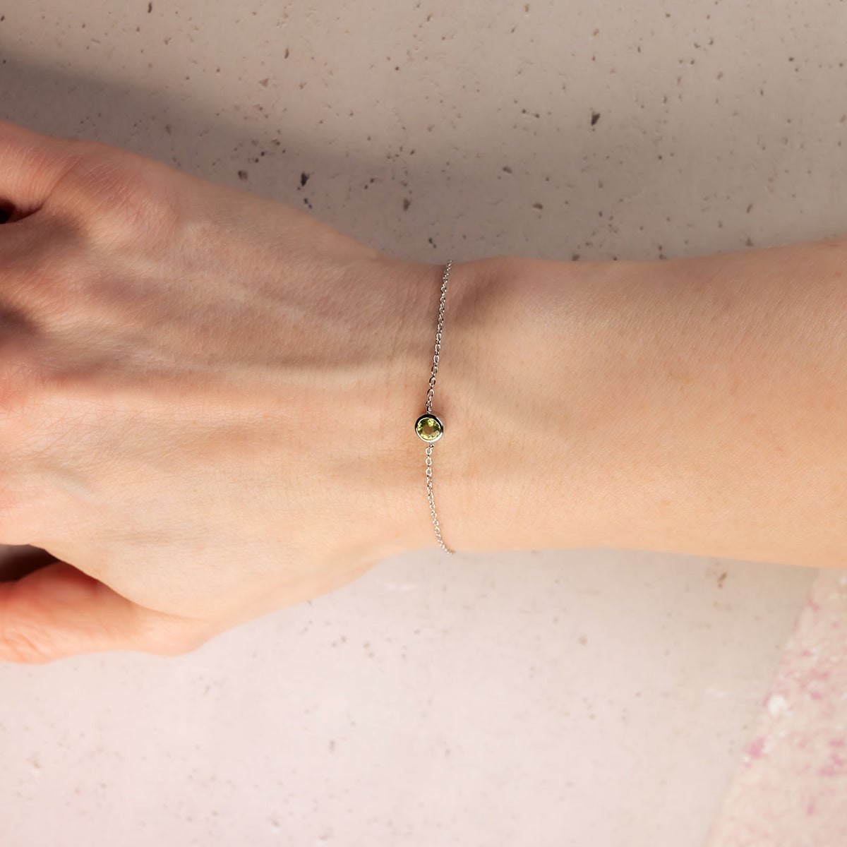 August Birthstone Bracelet - Peridot