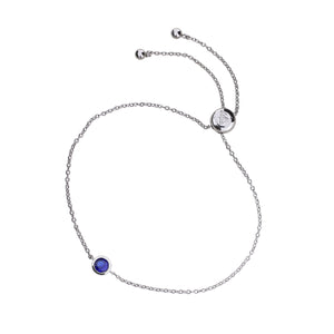 September Birthstone Bracelet - Blue Spinel