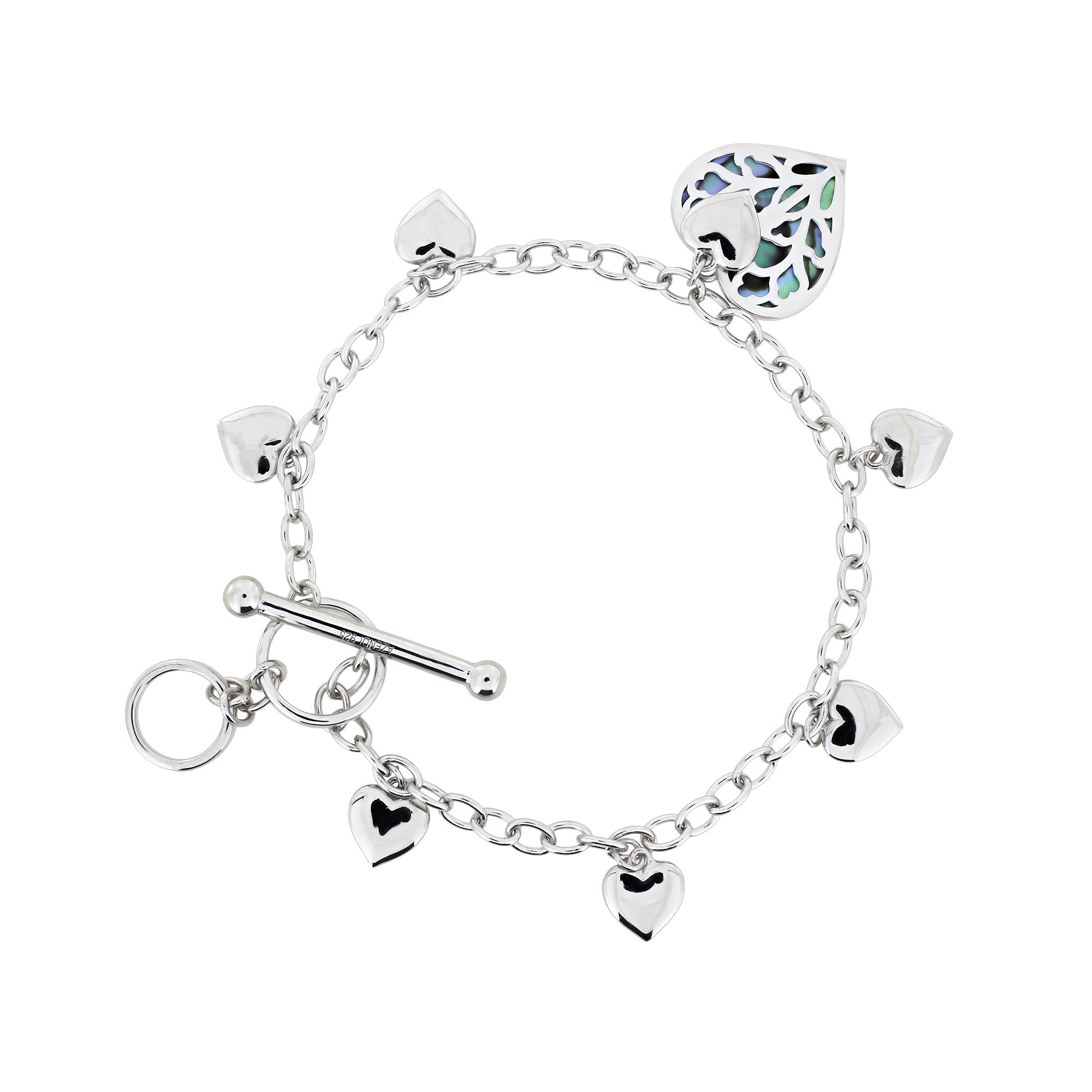 Heart of Yorkshire T-Bar Bracelet with Abalone