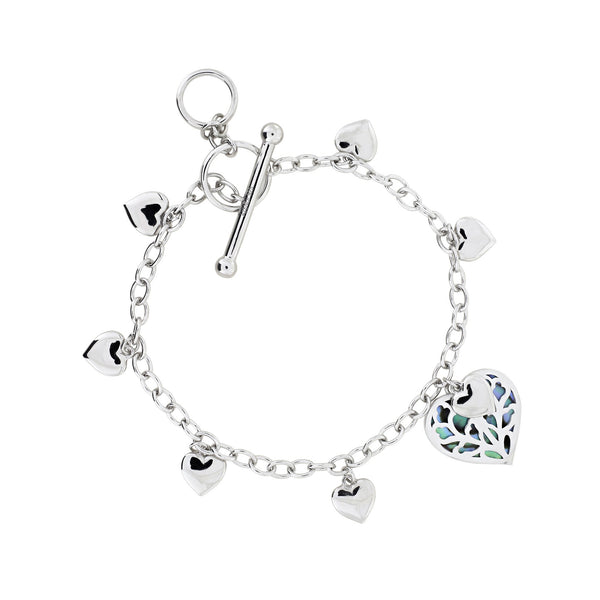 York Minster T-Bar Bracelet with Rose Gold Vermeil Heart of Yorkshire