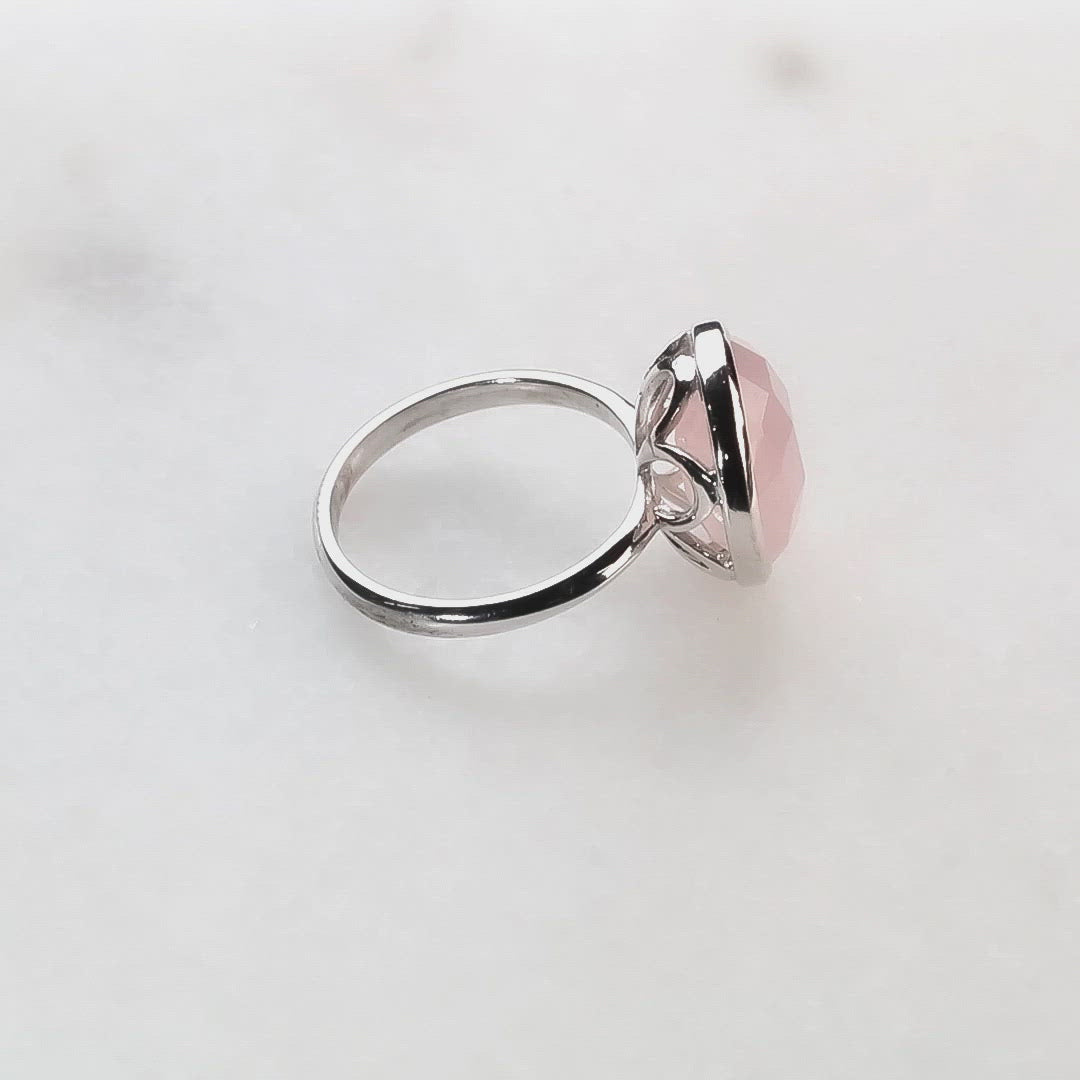 Rose Quartz Cocktail Ring