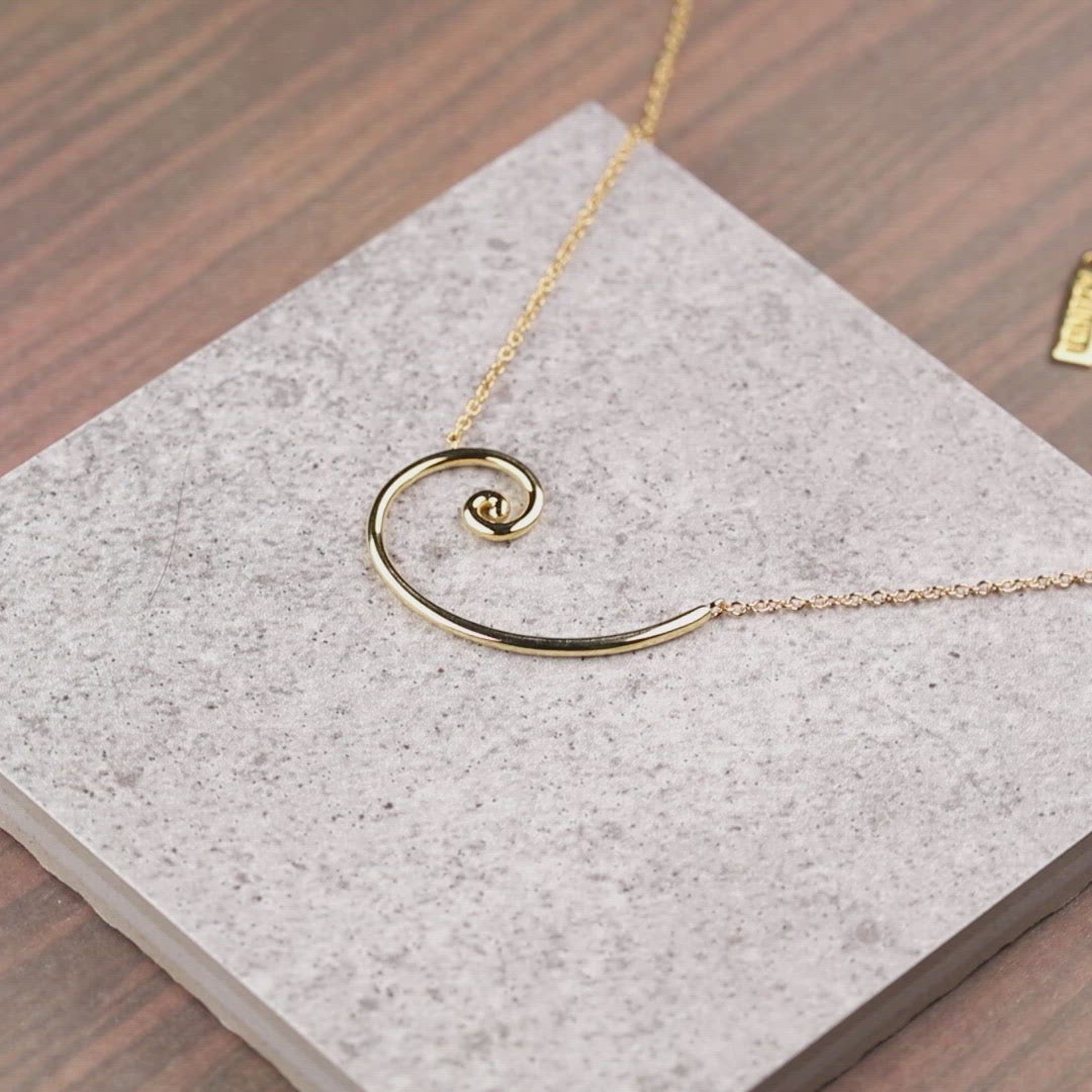 Spiral Necklace in Yellow Gold Vermeil