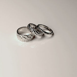 Sterling Silver Honeycomb Elements Ring