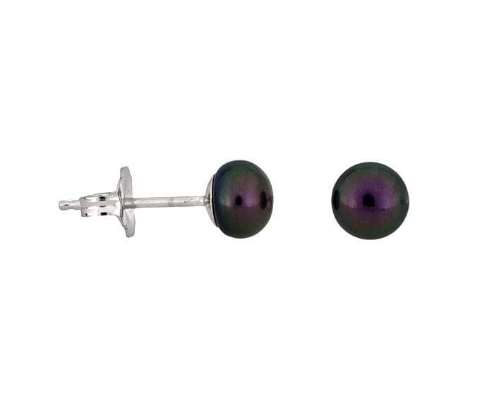 Peacock Pearl Sterling Silver Stud Earrings