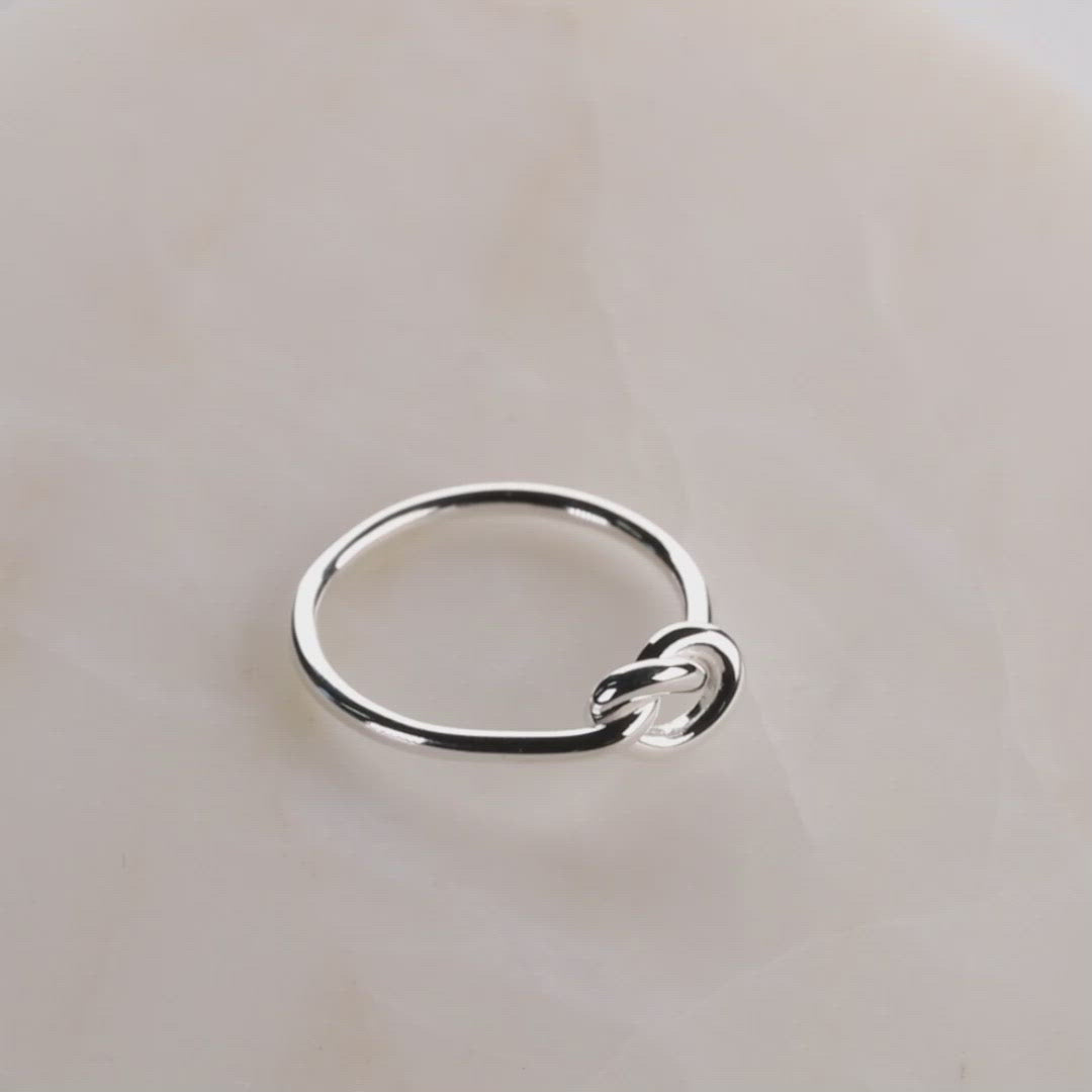 Sterling silver knot ring