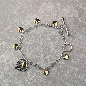 Heart of Yorkshire T-Bar Bracelet with Yellow Gold Vermeil