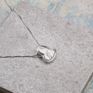 Textured Two-Part Heart Pendant
