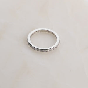 Silver Micropavé Eternity Ring