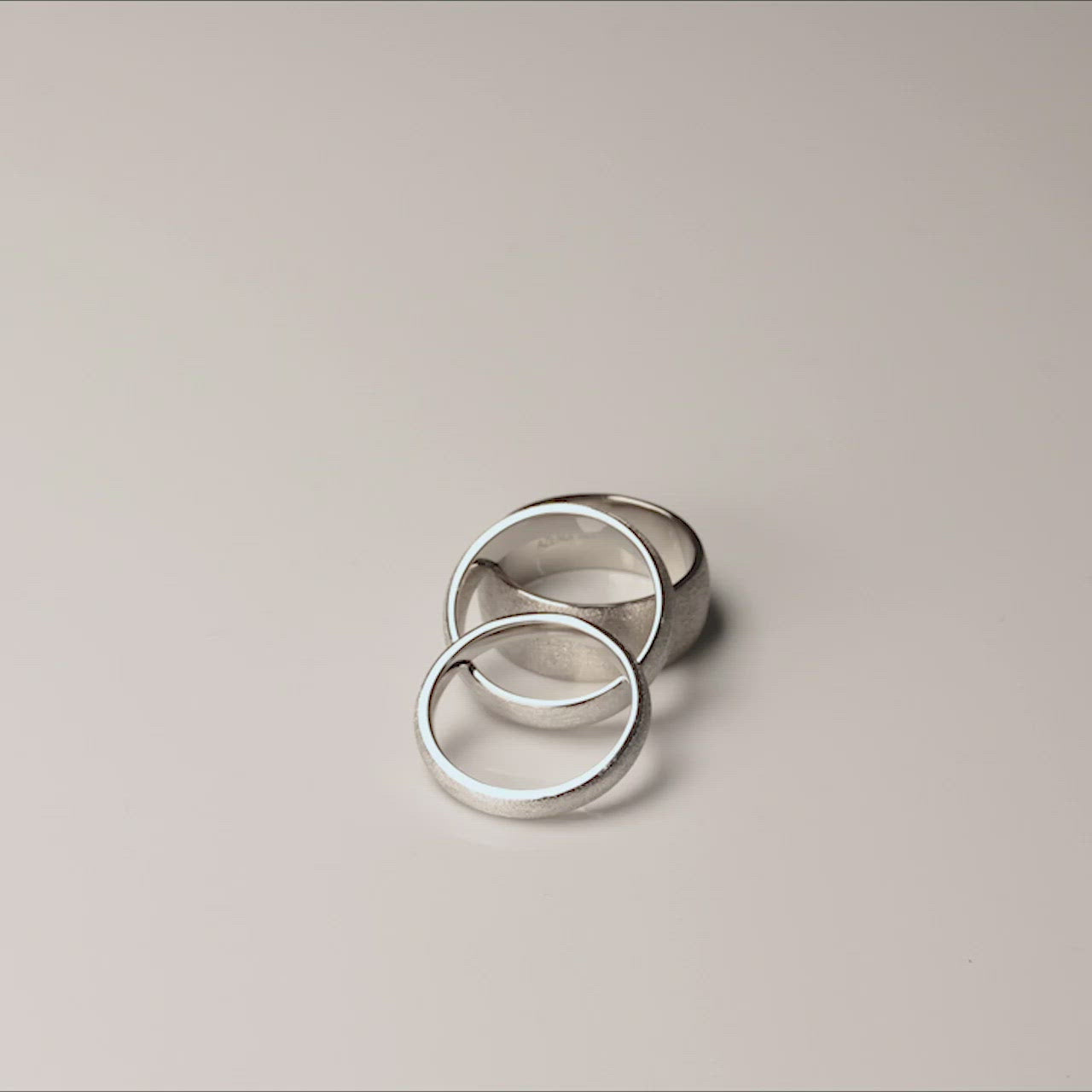 Sterling Silver Satin Elements Ring