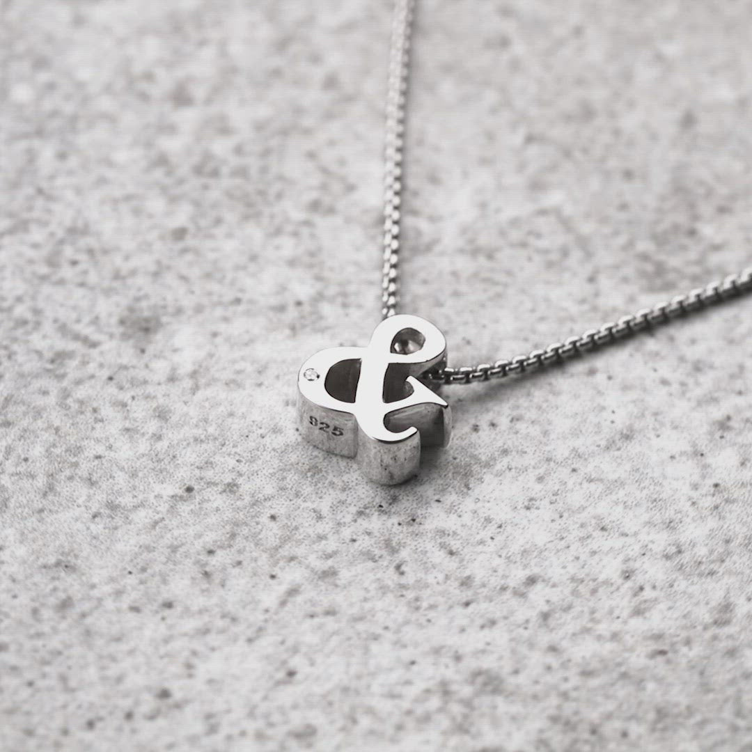 Ampersand Silver Pendant