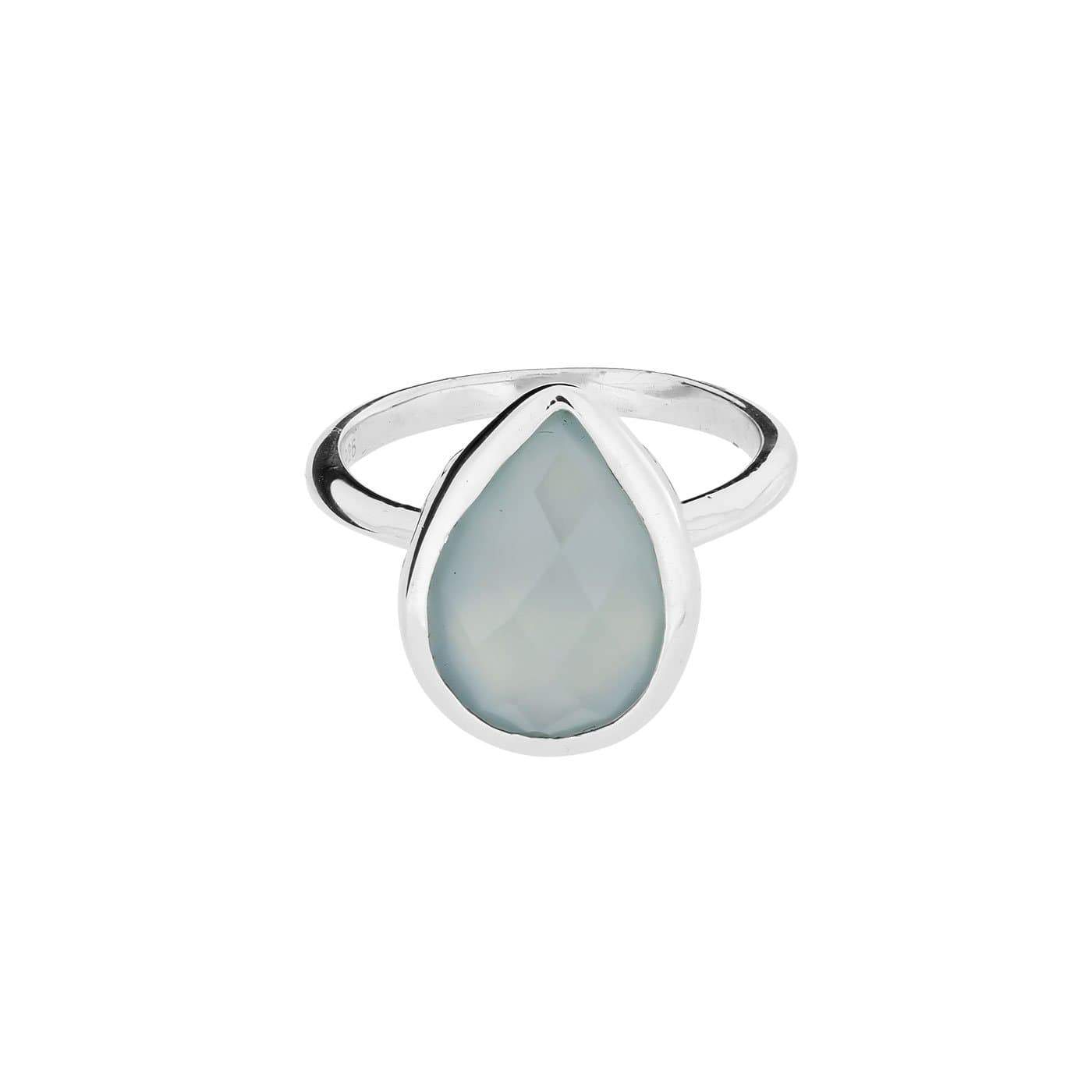 Aqua Chalcedony Cocktail Ring