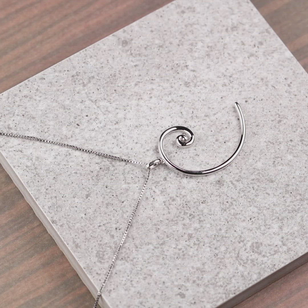 Medium Spiral Pendant in Sterling Silver