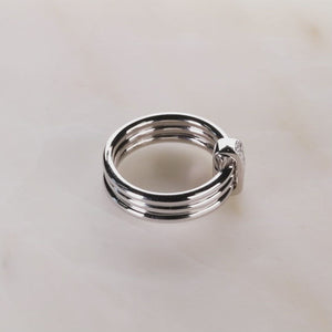 Silver Triple Loop Ring