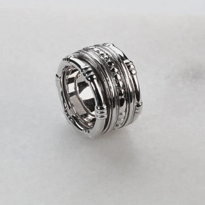 Silver Bamboo Spinning Ring