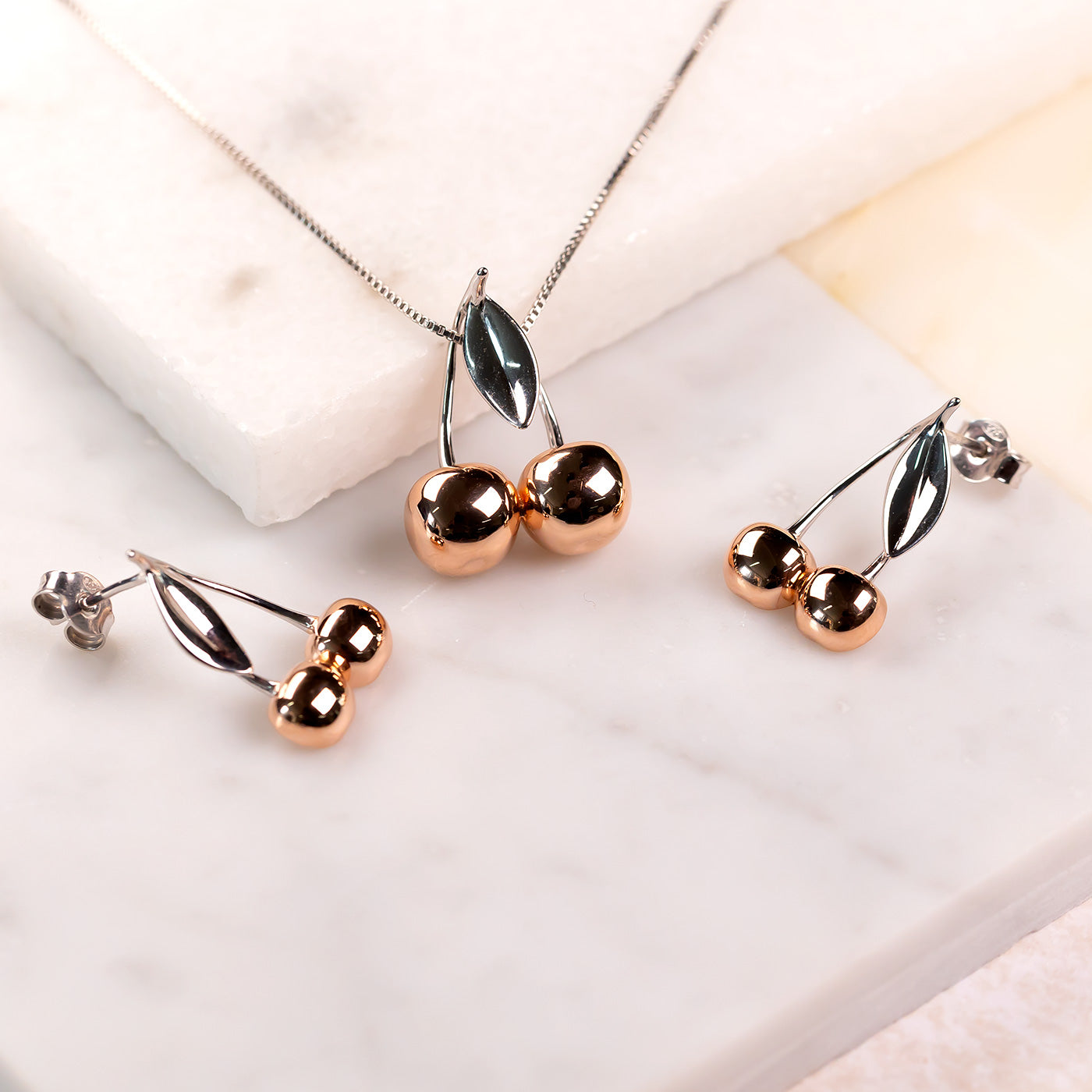 Sterling Silver & Rose Gold Hoop Earrings – Blacoe Jewellers