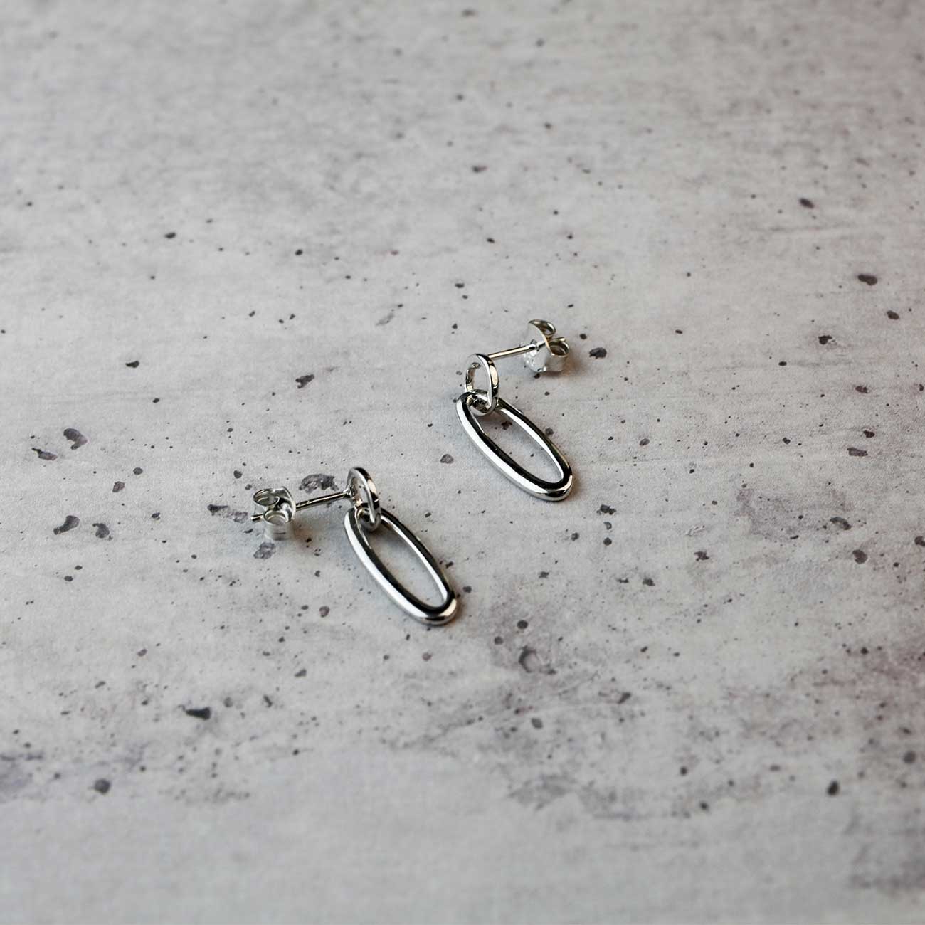 Circle & Oval Drop Earring