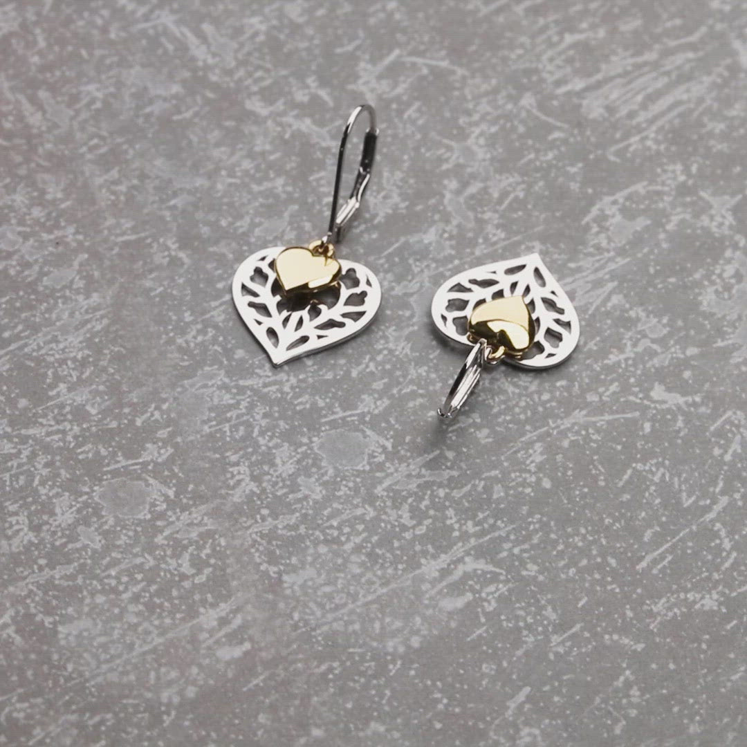 Heart of Yorkshire Double Drop Earring with Gold Vermeil