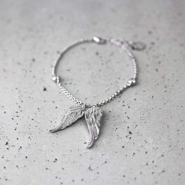 Angel wings sale bracelet silver