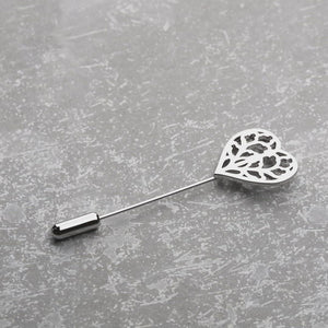 Silver Heart of Yorkshire Lapel Pin