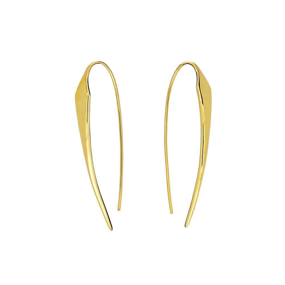 Silver Spear Hook Through Earrings