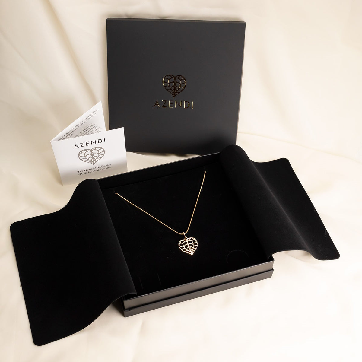 Limited Edition 18ct Yellow Gold Heart of Yorkshire 3cm Pendant