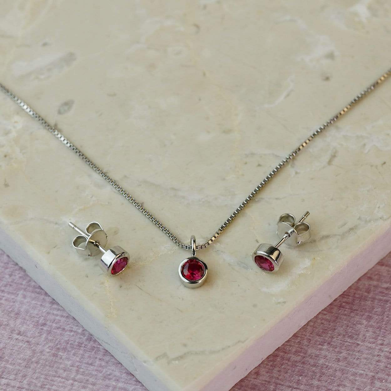 July Birthstone Pendant - Ruby