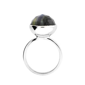 Labradorite Faceted Dome Ring