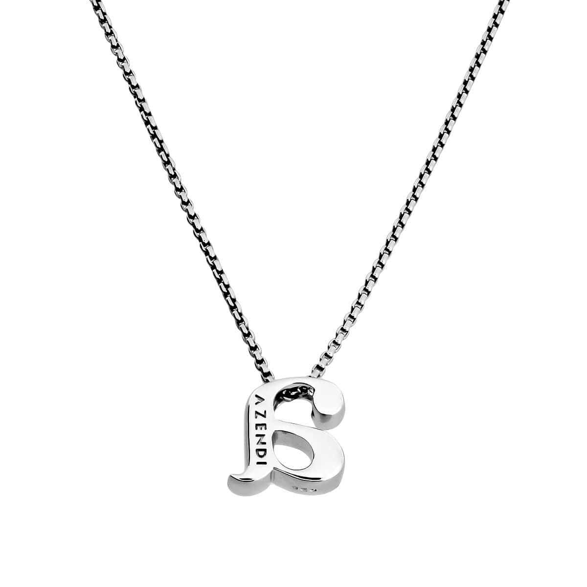 Sterling silver b hot sale initial necklace