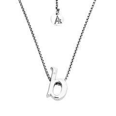  DZON Sterling Silver 1/20Ct TDW Diamond Studded Initial Charms  Alphabet Name Letter B Pendant Necklace for Women(I-J,I2) : Clothing, Shoes  & Jewelry