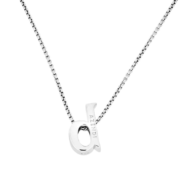 Initial Letter B Silver Diamond Pendant Azendi