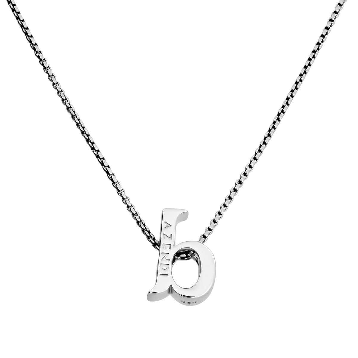 Letter D Silver Diamond Pendant