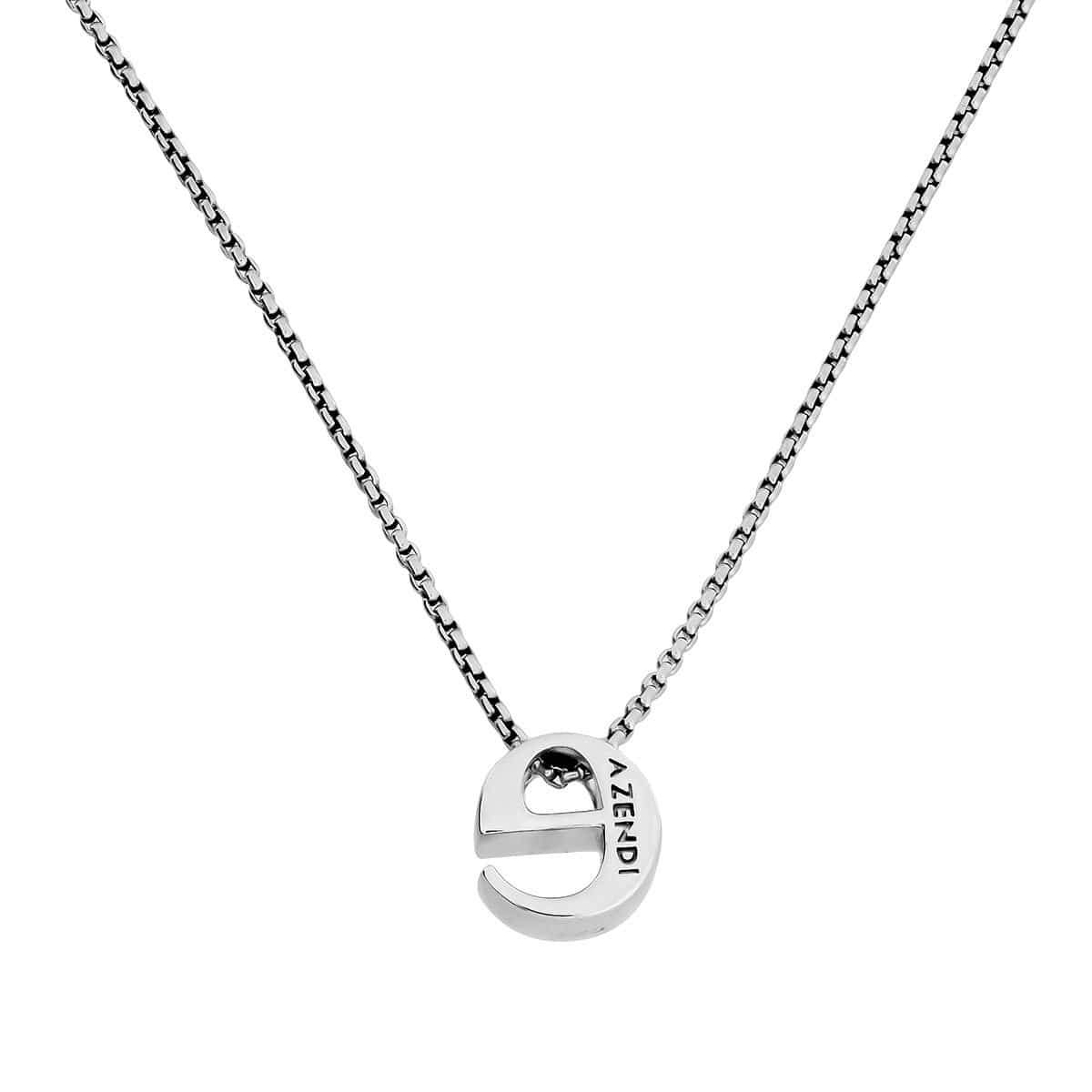 Letter E Silver Diamond Pendant
