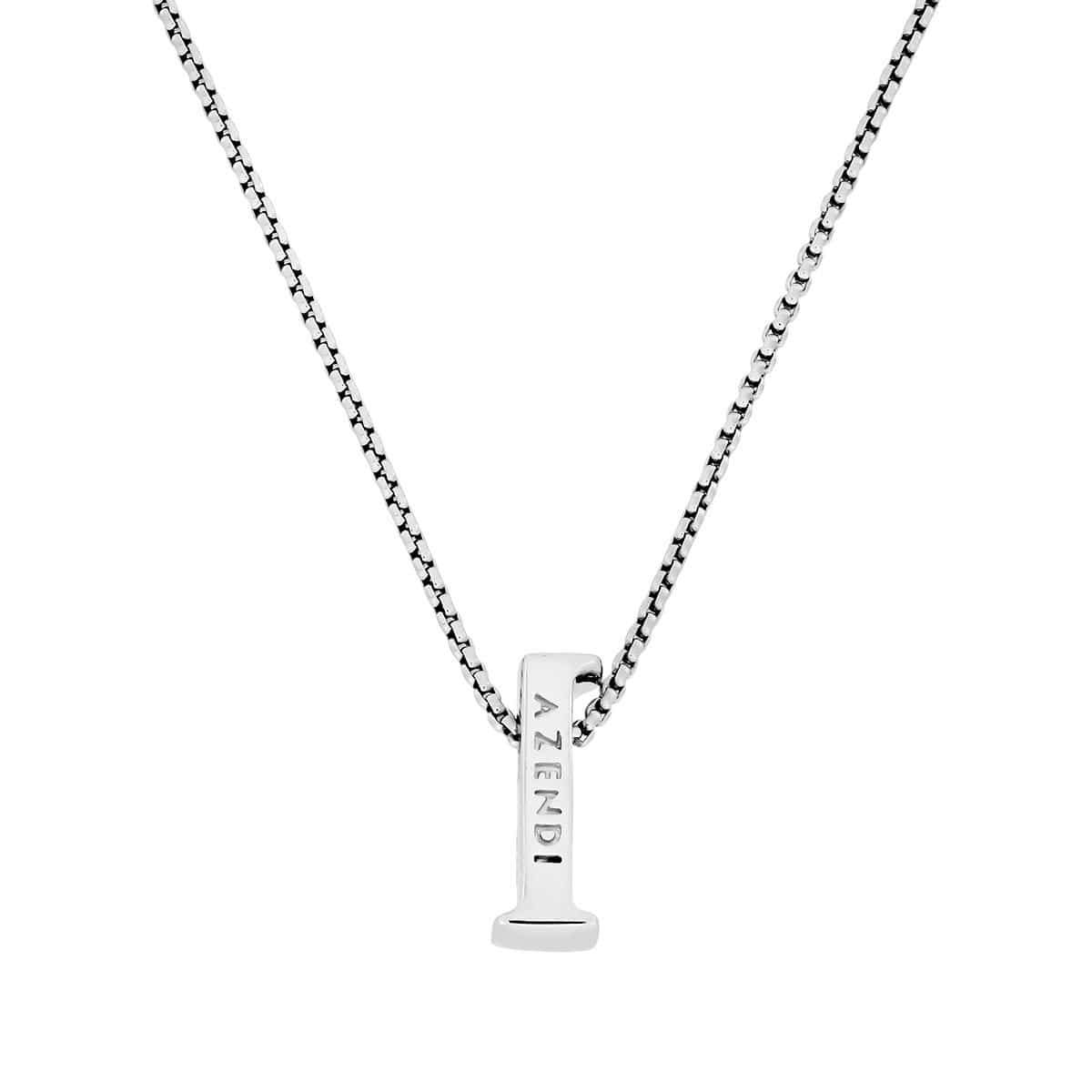Letter L Silver Diamond Pendant